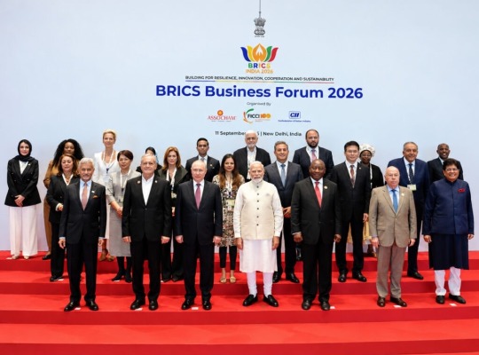 Leaders at the 2026 BRICS Summit in New Delhi